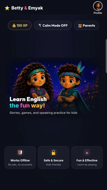 The app's menu, a grid of hand-painted plaques for each kind of lesson